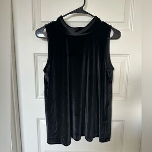 Loft Velour Mock Neck Top